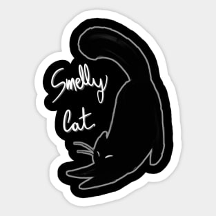 Smelly cat black Sticker